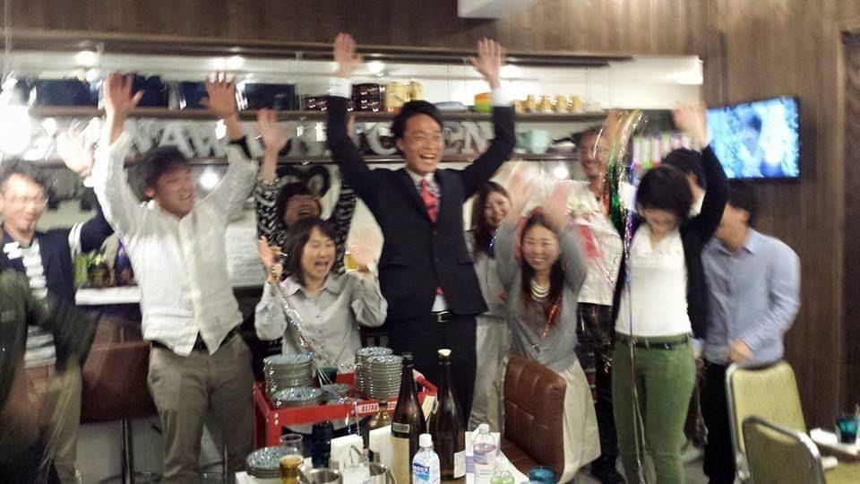 松本市議会議員選挙当選確実の瞬間
